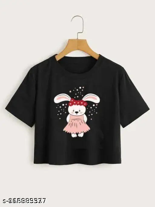 Premium cotton blend printed crop top for women, deluxe look and lasting quality