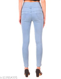 Light blue denim women's slim fit jeans