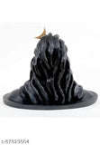 Black resin figurine of Adiyogi Shiva in triple Tilak meditation pose