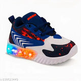 Boys canvas lighting shoes with rubber sole, solid net pattern for kids ages 12 months to 4 years, India origin