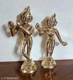 Brass Krishna Idol, 5 inch, 450 gram, authentic Mathura artifact for puja, Indian handcrafted brass figure