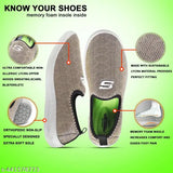 Beige and black sports shoes with memory foam insole