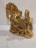 krishnagallery1 BRASS Laxmi Vishnu Statue Entique Finish Vishnu Laxmi Murti , Laxmi Mata Murti , Vishnu ji Statue pack of 2 Decorative Showpiece