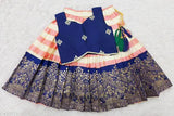 Art Silk Comrate Baby Girls Traditional Pattu Pavadai Lehenga Choli, embroidered and embellished, perfect for special occasions