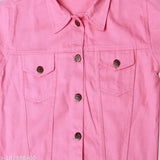 Denim washed classic fancy women's jacket, solid pattern, long sleeves, India-made