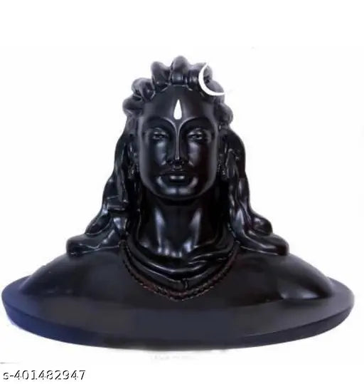 Mahadev Adiyogi idol, intricately detailed Indian sculpture of Lord Shiva