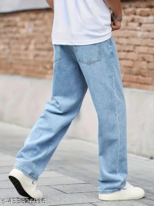 Mens light blue denim jeans