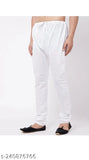 White cotton men's slim fit pajamas