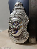 Brass Lakshmi face Mukhuta Indian god idol, intricate brass details