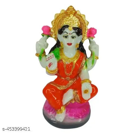 Seema Handicraft Laxmi Ganesh Polyresin Statue for Diwali Home Pooja, 5 inch high, easily cleanable with dry cotton cloth