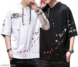 Men's cotton printed half-sleeve T-shirt, long sleeves, India origin