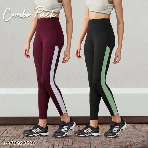 Solid Lycra AS jeggings, super stylish Indian activewear for women's workout sessions