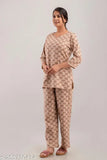 Floral print rayon top & pyjama suit set, rayon fabric with sweetheart neck & 3/4 sleeves, trendy co-ord set in India