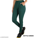 Cotton blend solid color KARARO Women's pocket jeggings (pack of 2) - ideal for yoga or casual wear, flattering mid-waist design