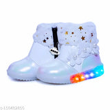 HooHBaby floral printed leather shoes, TPR sole, zip net detail for kids' fashionable footwear