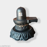 SS MART Small ABS Shivling statue for puja and home décor, height 3 inches, golden finish