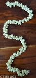 Handmade white polyester mogra garland, 5ft long, ideal for home/office decoration. Perfect for Diwali festive decor and adding a natural touch to interiors. Made in India by BS AMOR