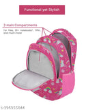 Frantic Polyester 26 L School Backpack With Pencil School Bag Class 1 to 8 Daypack(RR_Pink_Flying_Unicorn_2024_A)