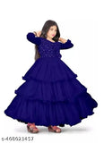 High-quality net gown collection by B R Enterprise - Solid pattern gowns for various age groups: 5-6, 6-7, 7-8, 8-9, 9-10, 10-11, 11-12, 12-13, 13-14, 14-15, and 15-16 years, ideal for special occasions or events in India