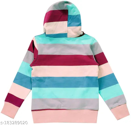 Striped wool sweatshirt for girls (2-3 years), classy Indian design
