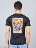 Lightweight, printed lycra summer t-shirt with half sleeves and round neck for men, sporty casual style from India
