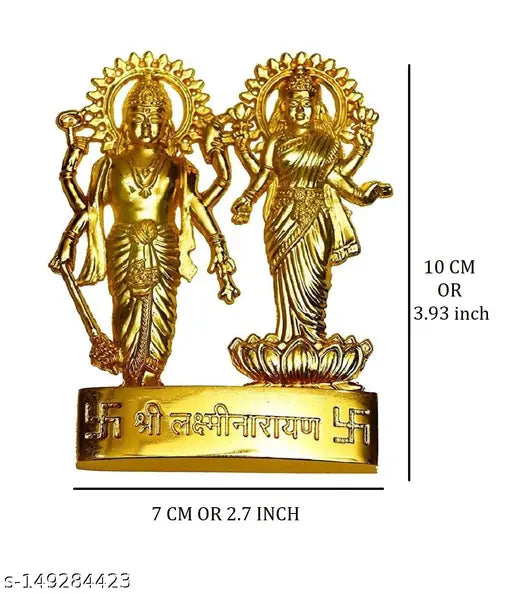 Gold idol of Laxmi and Narayan, 10 cm in size