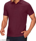 Solid cotton kite polo T-shirt, short sleeves, men's sizes M-XXXL, Made in India