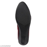 Black patent heels with chunky soles