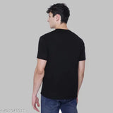 Trendy cotton blend men's half sleeves solid t-shirt, modern fashion for various sizes