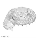 Turtle sculpture on a crystal plate, possibly serving as a showpiece or good luck charm