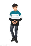 Woolen colorblocked sweater, 8-9 years, DIMSY COLLECTION, winter kids clothing from India