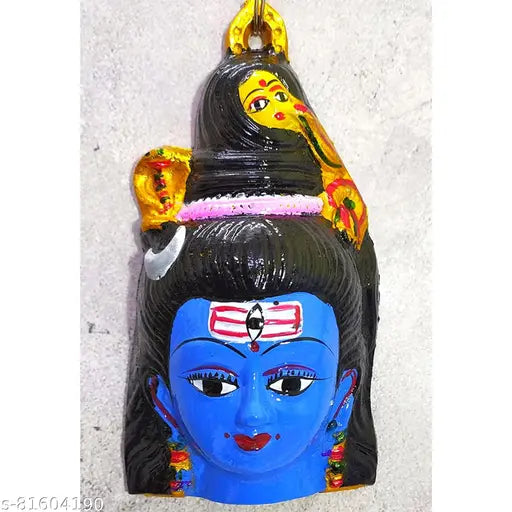 Metal Shiva Face idol from India, used for worship during pooja