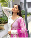 Georgette embroidery scvance work fancy dupatta, Devikrupa fashion in vibrant colors, embellished Indian traditional wear for women (size S-XXXL)