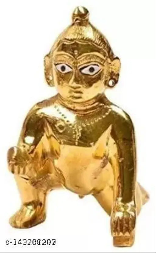 Metal Krishna idol - Laddu Gopal 5 no, traditional Indian Krishna figurine, 0.5cm each dimension