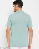 Soft cotton blend UNIBERRY men's half sleeve solid polo t-shirt - unmatched comfort, classic denim look