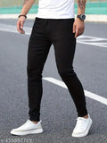 Black, men's slim fit jeans