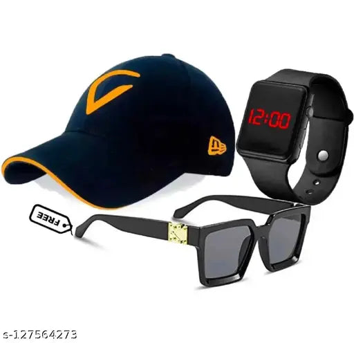Cotton baseball cap, Virat Orange Badshah Black square design, comfortable fit, popular Indian brand