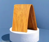 Faux leather bi-fold wallet, solid color, perfect for daily use