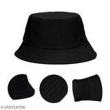 Black reversible bucket hat