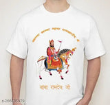 Fashionable polyester short sleeves printed t-shirt, vibrant design, classic style, made in India