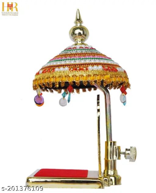 Diamond-studded umbrella, Indian home decor artifact for car dashboard