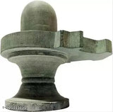 5 cm shivlinga statue gery for puja and havan Decorative Showpiece - 5 cm (Stone, Grey)
