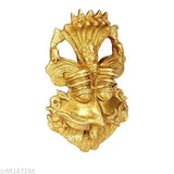 Metal Keerthi Mukudu idol, traditionally crafted from India, for main door or wall mounting, promoting positive energy