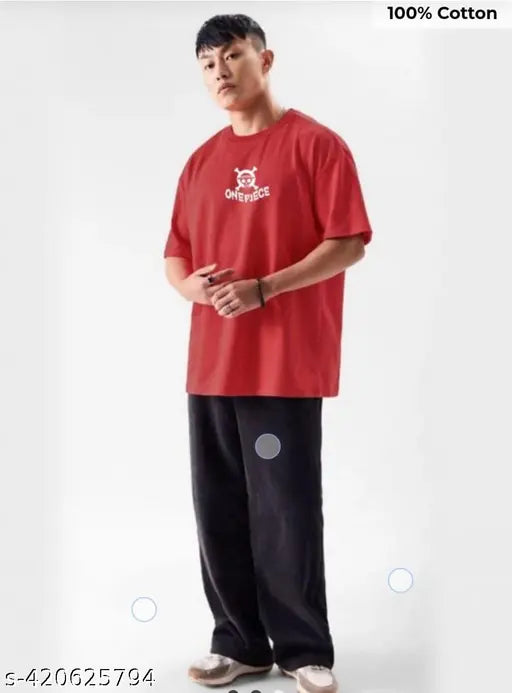 Men's Drop-Shoulder Sleeves Pure Cotton T-Shirt
