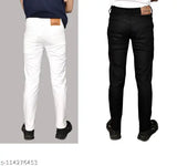 Denim jeans pack of 2 with visible front pockets and belt loops