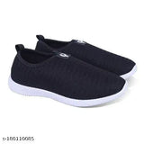 Striped mesh and rubber slip-on casual shoes by SUPEX for comfortable running or walking (size IND-7)