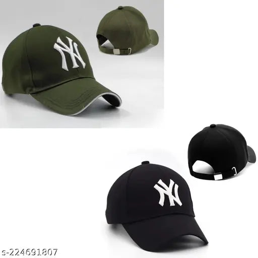 Cotton cricket team cap, embroidered with 3D design, one size, unisex trendy cap from India