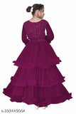 Elegant net toddler ball gown, three-quarter sleeves, Gulnaz Fashion children's formal wear