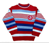 Red striped Kids wool sweater set (NJ), high-quality wool, long sleeves - India
