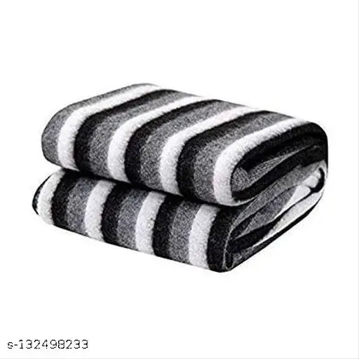 Soft wool black blanket, high-quality woolen product, use for added warmth, free size